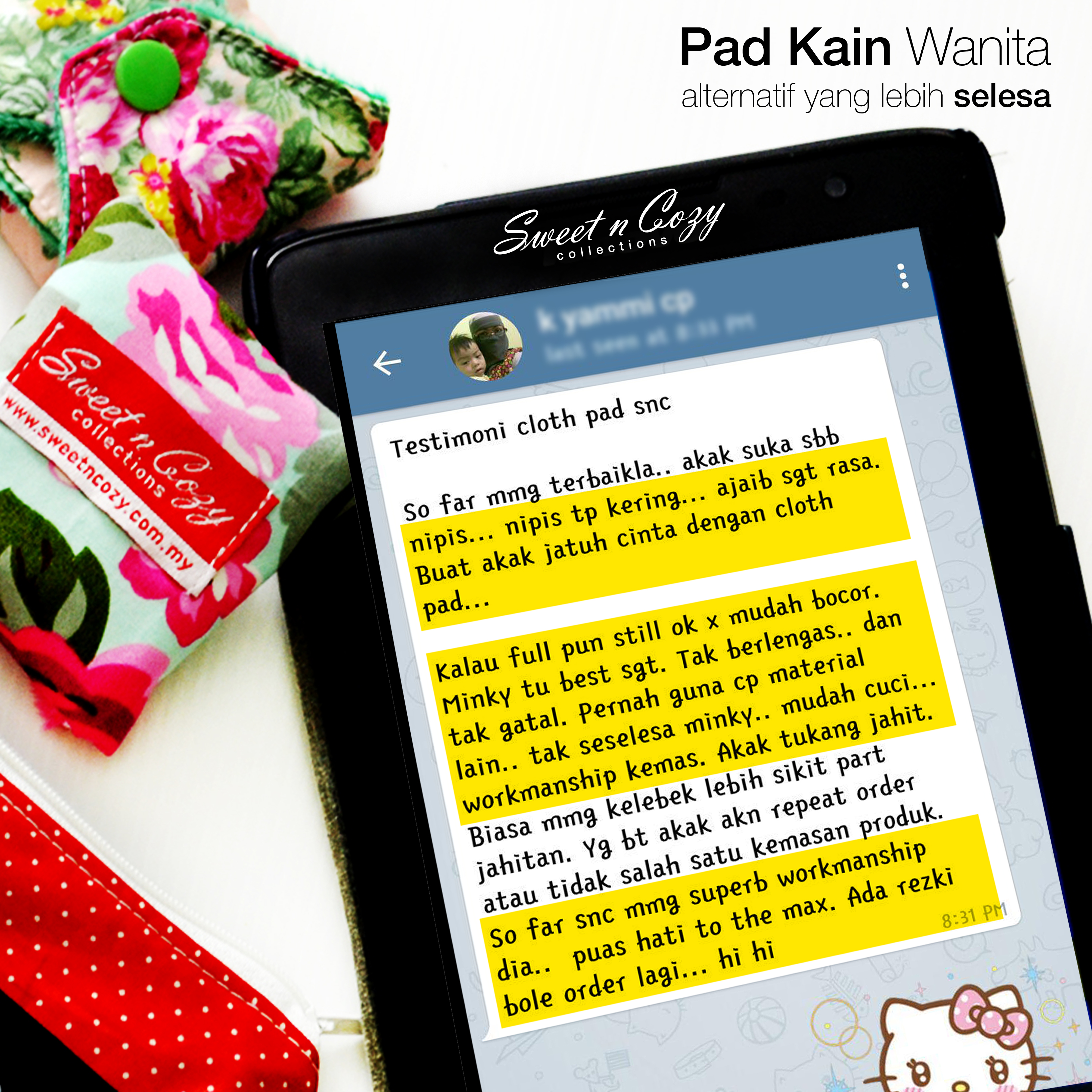 JATUH CINTA DENGAN PAD AJAIB NIPIS, TAK GATAL, TAK BOCOR & MUDAH CUCI